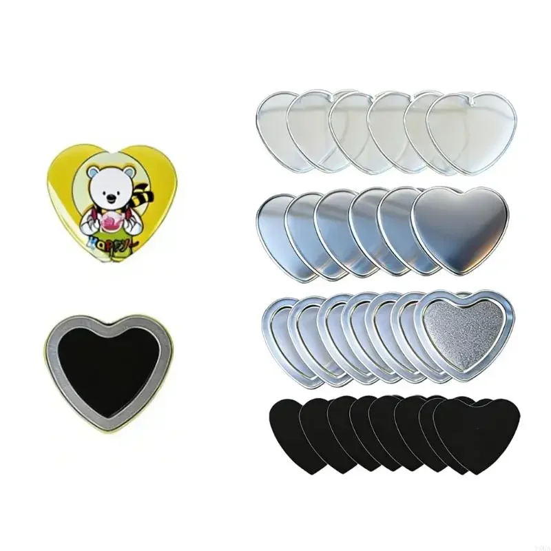 

Heart Shaped Badges Making Set With Slide Mechanism Suitable For Home And School Use