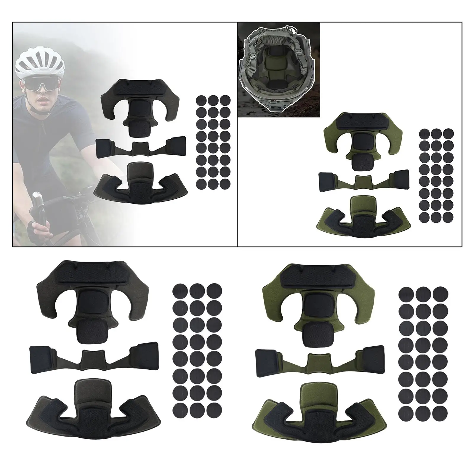 Helmet Padding Kit Versatile Anti Collision Lining Memory Foam Pads for Skating Outdoor Activities Biking Cycling Skateboard