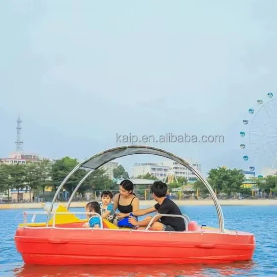 4 persons HDPE plastic floating leisure boat electric fishing boat water bike inflatable swimming pool water hotel