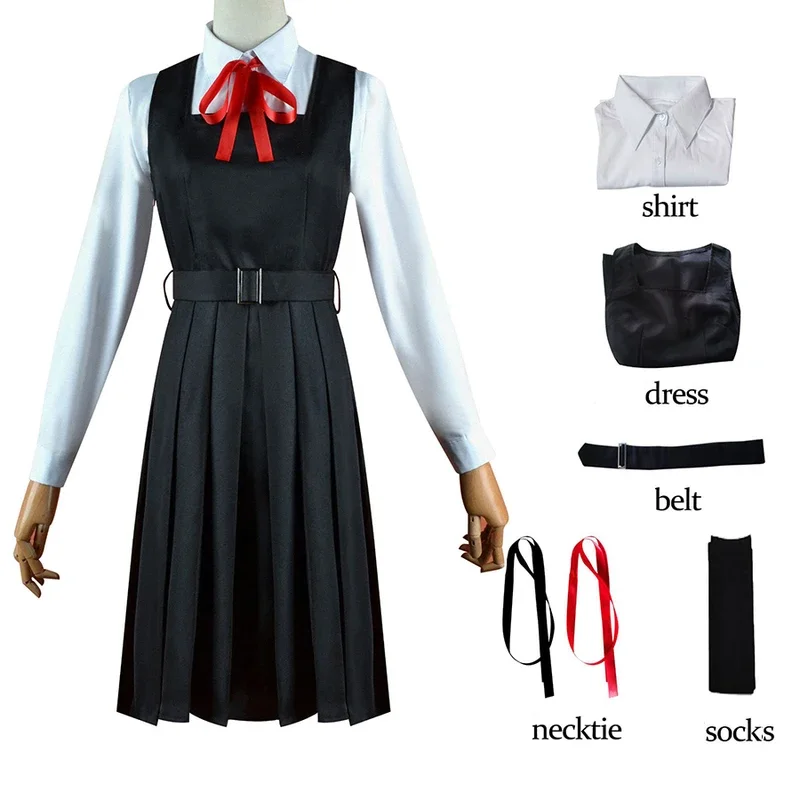 Mitaka Asa Cosplay Kostuums Anime Kettingzaag Man Cosplay Mitaka Asa Jk Uniform Rok Stropdas Jurk Japanse School Uniformen Halloween