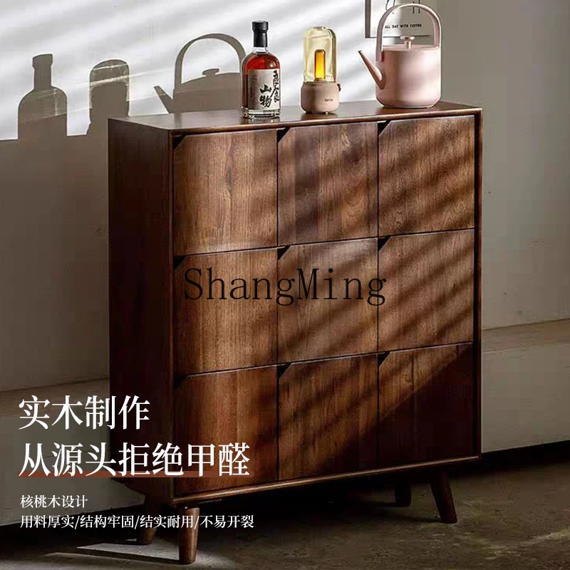 

CL storage cabinet divided storage new Chinese style household tea porch side cabinet