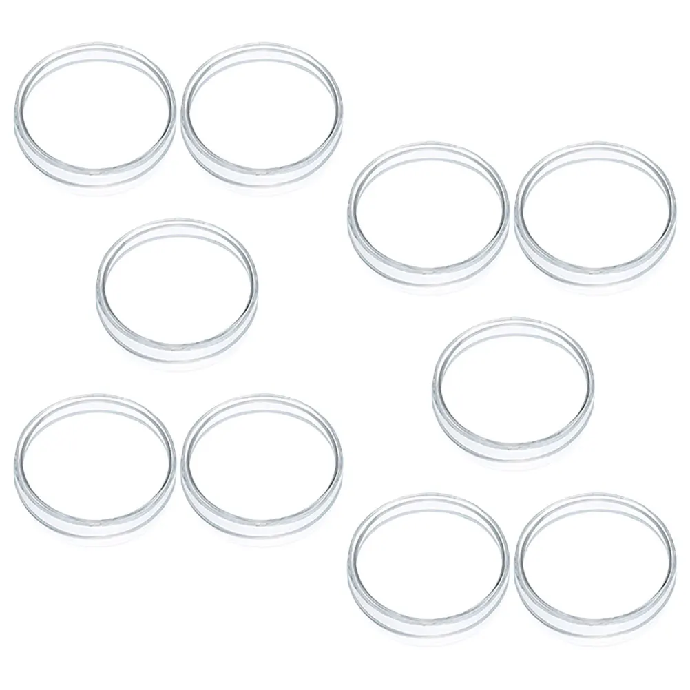 

10 Pcs Petri Dish Plates Lid Heat Resistant High Strength Chemistry Experiment Tools Sample Protection Clear Color