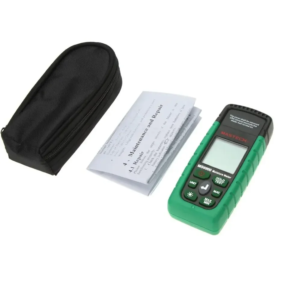 Mastech MS6900 Higrometre MS6900 Mini Digital Moisture Meter Wood/ Lumber/Concrete Buildings Humidity Tester with LCD Display