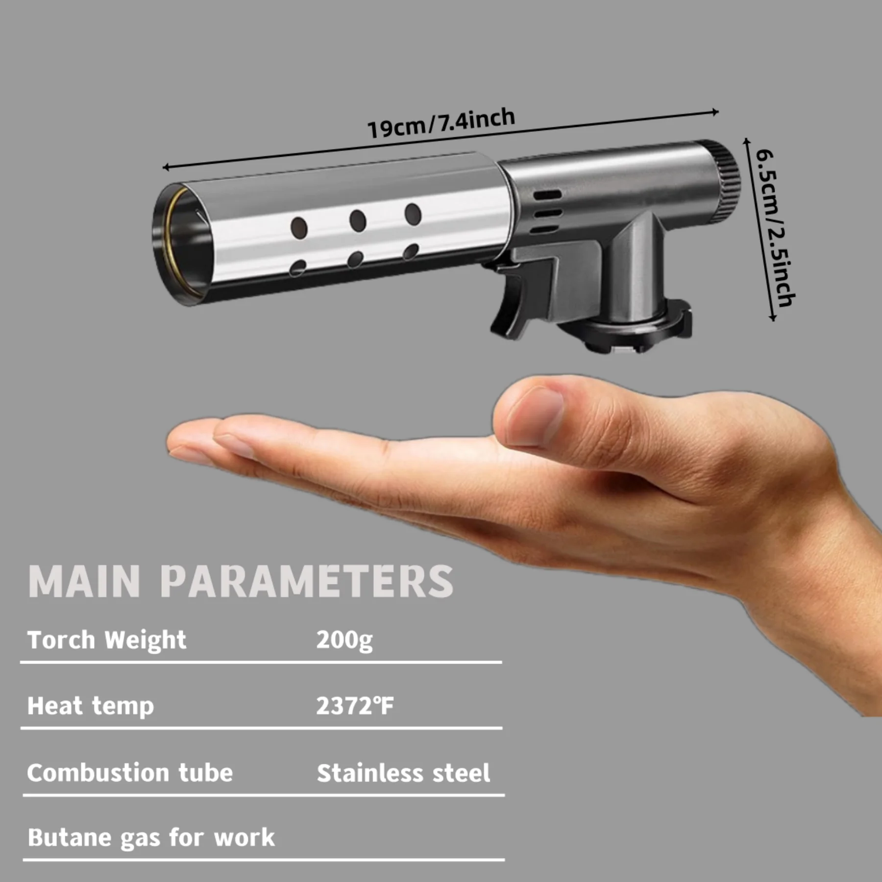 شعلة غاز قوية كبيرة من البيوتان مثالية للتخييم والشواء وشريحة لحم الطبخ والخبز وإزالة طلاء اللحام - الوقود غير متضمن (قطعة واحدة) #3