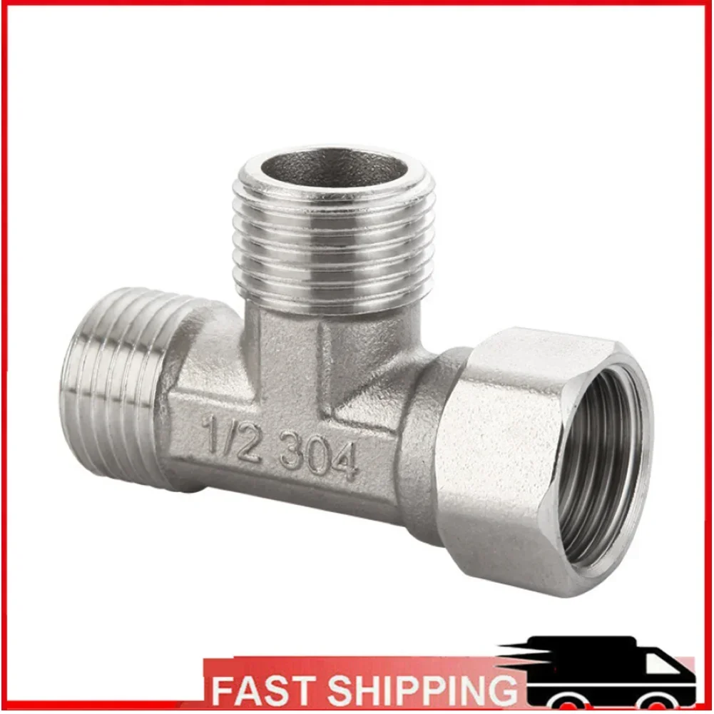 

Т-адаптер, 3-ходовой клапан для переключателя ванны, туалета/распылителя для биде, насадки для душа G1/2, внутренний тройник для внешней деятельности из нержавеющей стали