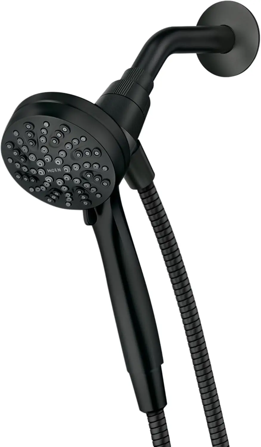

Matte Black Detachable Handheld Showerhead with Magnetic Docking, 3.5-Inch Six-Function Eco-Performance