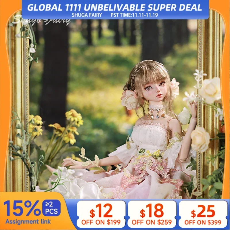 

Сакина Bjd Кукла 1/4 Цветок Медуза Фэнтезийные игрушки ручной работы Смола Шарнирные куклы Полный комплект Художественная коллекция Shugafairy
