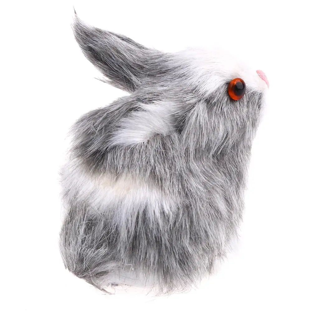 

Simulation Bunny Animals Figure Model Soft Plush Stuffed Decor