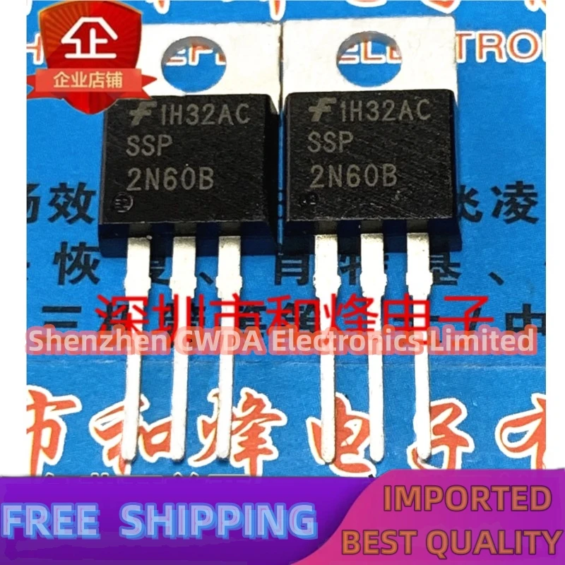 10PCS-20PCS  SSP2N60B  MOS TO-220 2A 600V  In Stock Can Be Purchased