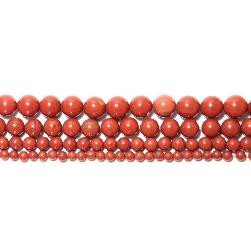 4/6/8/10mm Real Natural Red Coral Stone Beads For Jewelry Making Smooth Loose Beaded DIY Armband Necklace Earring Bag Wholesale image 3