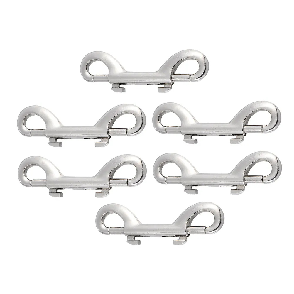 6Pcs Double-Ended Snap Hooks Heavy Duty Metal Trigger Buckle for Dog Leash Backpacks Keys Tie-Downs Cable Wires Gate Latches