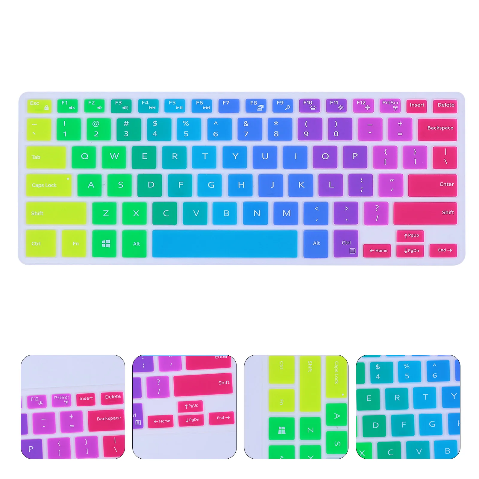 

Silicone Keyboard Cover Protective Film Thin Skin for Computer Dustproof Waterproof Easy to Clean Long Lasting Use