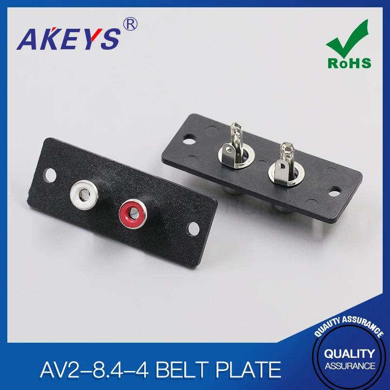 5pcs AV2-8.4-4 with board 53 * 17 AV same core base 4-pin RCA base two hole PCB welded video lotus base
