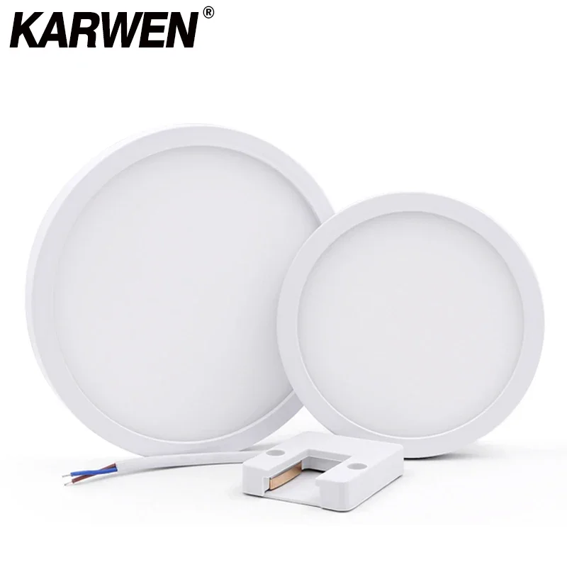 KARWEN led ceiling light Panel Light Surface Mounted 6W 9W 13W 18W 24W AC 85-265V lampada led lamp Indoor Modern Light