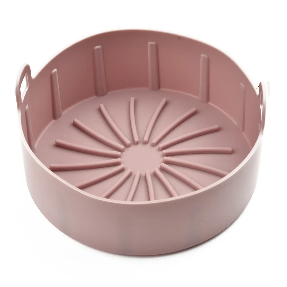 Replacement Silicone Pot for Air Fryer Accessories Facilitates Air Circulation and Oil Flow Dishwasher Safe and