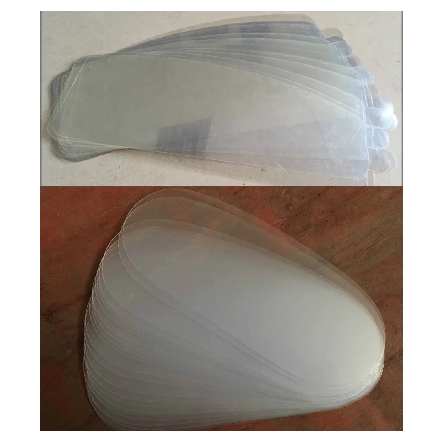 10 Pieces Sandblast Helmet PVC Lens Safety Shields for Sandblaster Helmet