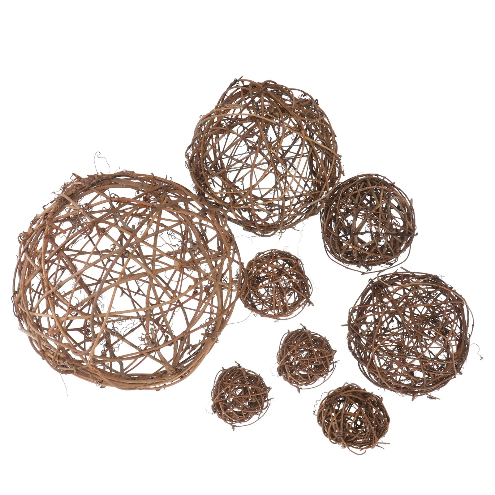 

Primary Color Rattan Ball Decor Natural DIY Balls Hollow Ornaments Wedding Decorations