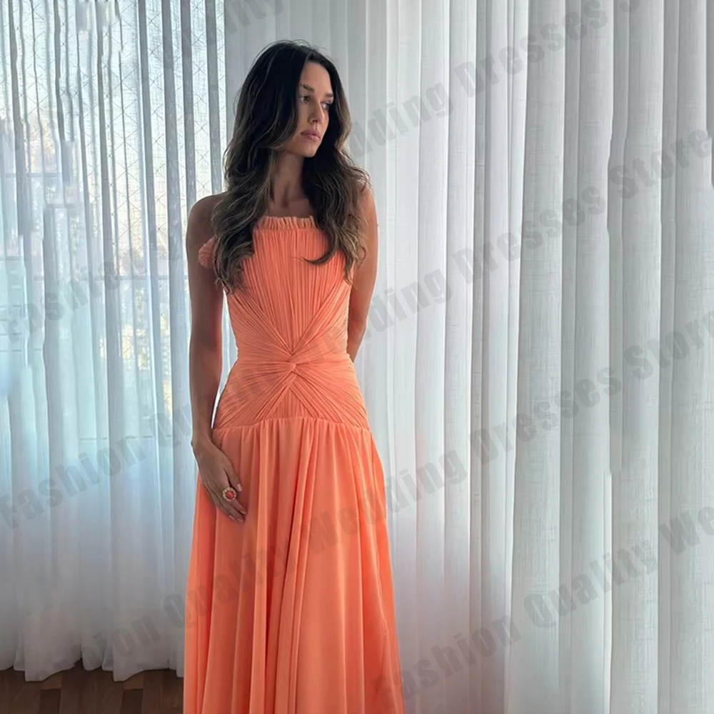 

2026 Chiffon Women's Evening Dresses Sexy Off Shoulder Sleeveless Princess Ball Gowns Formal Cocktail Party Dress Customized De