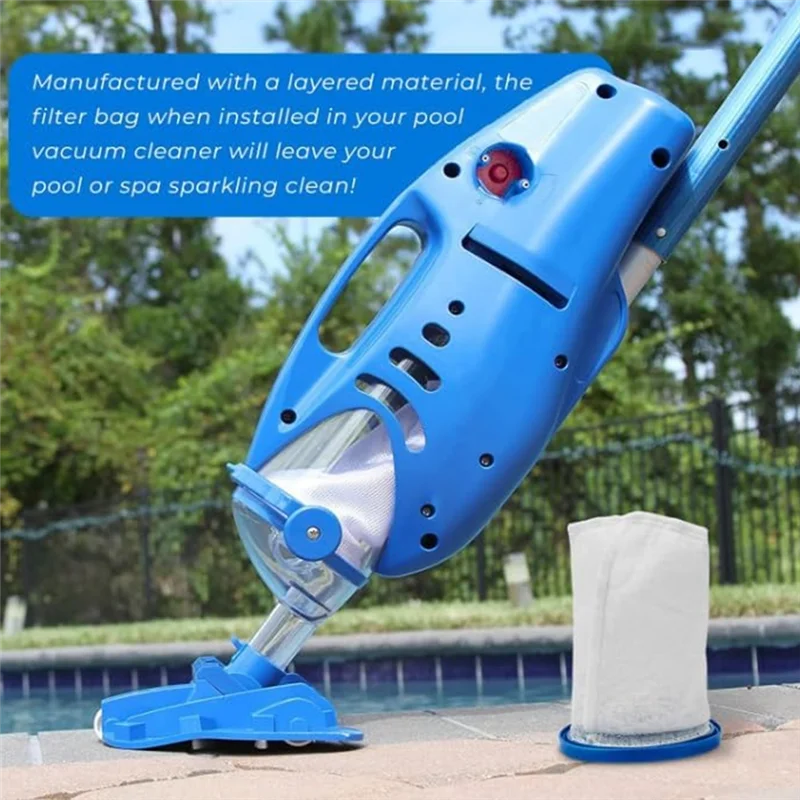 A24P Filterbeutel 2 Stück für Pool Blaster Max, Catfish Ultra, Ivac 250, IVAC C2, Volt FX-4 Handstaubsauger für Pool-Staubsauger-P30X022XF/PBW02