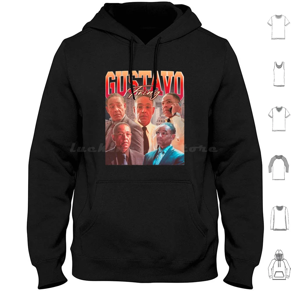 Gustavo Fring Vintage 90s Rap Style , Gustavo Fring Bootleg Fan Hoodie Cotton Long Sleeve Better Call Saul Saul