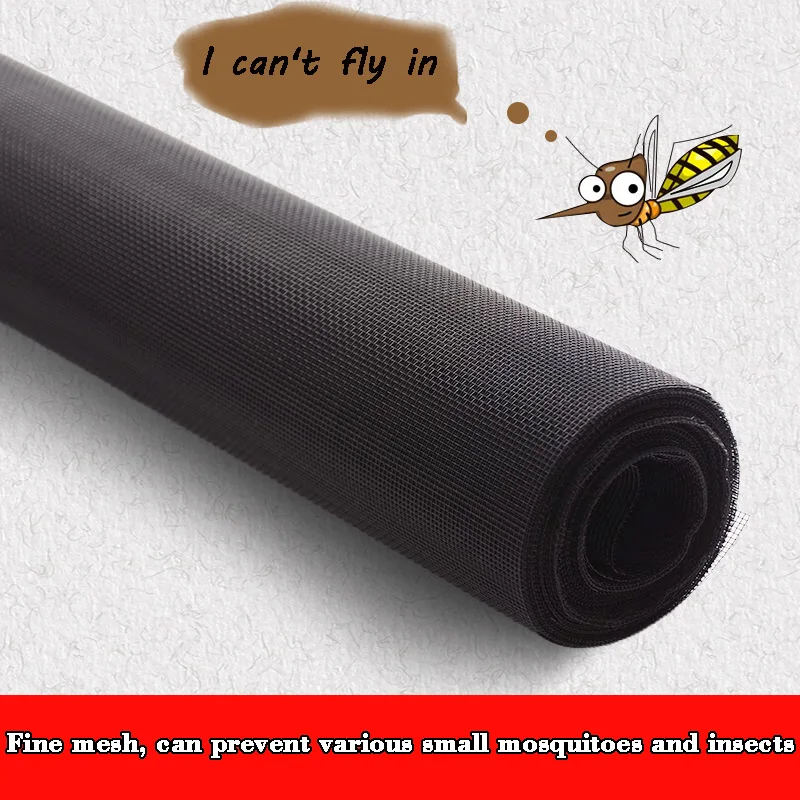 Black PP nano mesh, invisible mosquito and insect repellent mesh, home self installation, safe and environmentally friendly