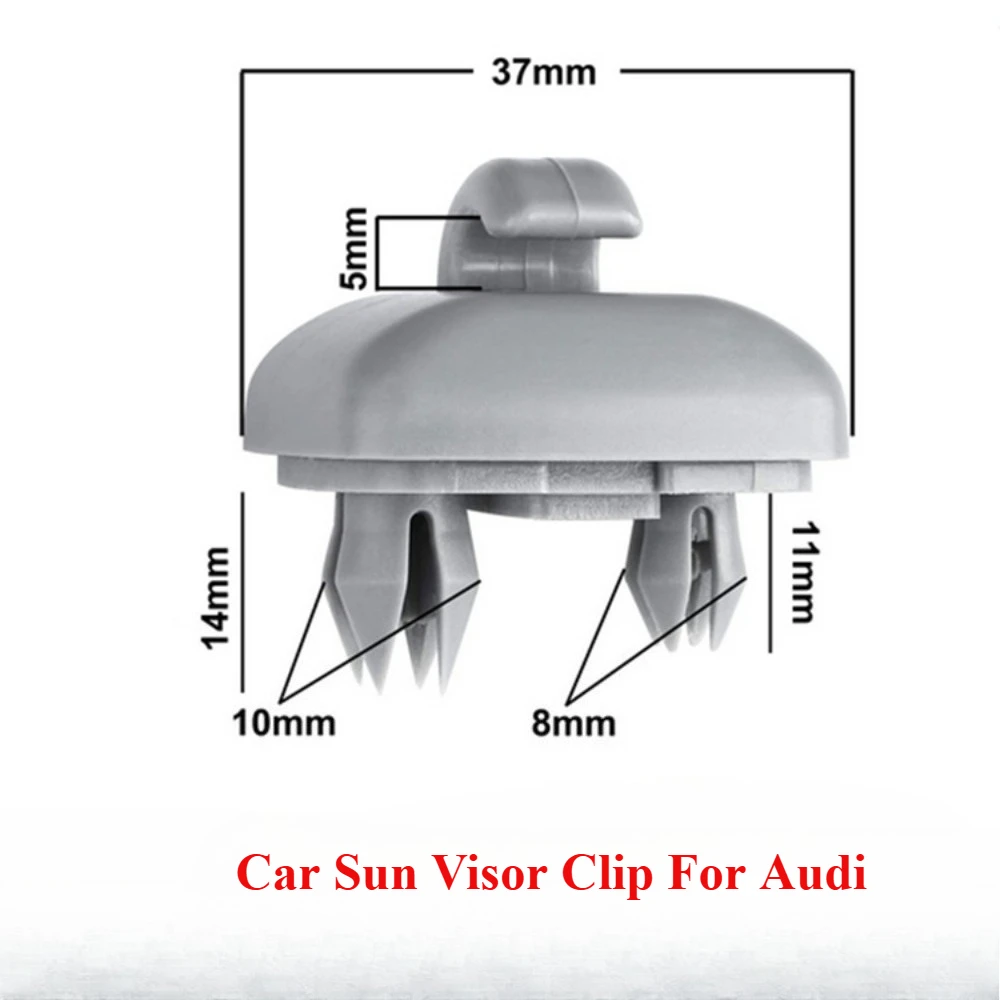 2 قطعة سيارة الشمس قناع كليب لأودي A1 A3 S3 A4 S4 A5 A6 A7 A8 A4L A6L Allroad S5 Q3 Q5 Q7 TT رمادي بيج أسود 8U0857562A 8E0857562 #6