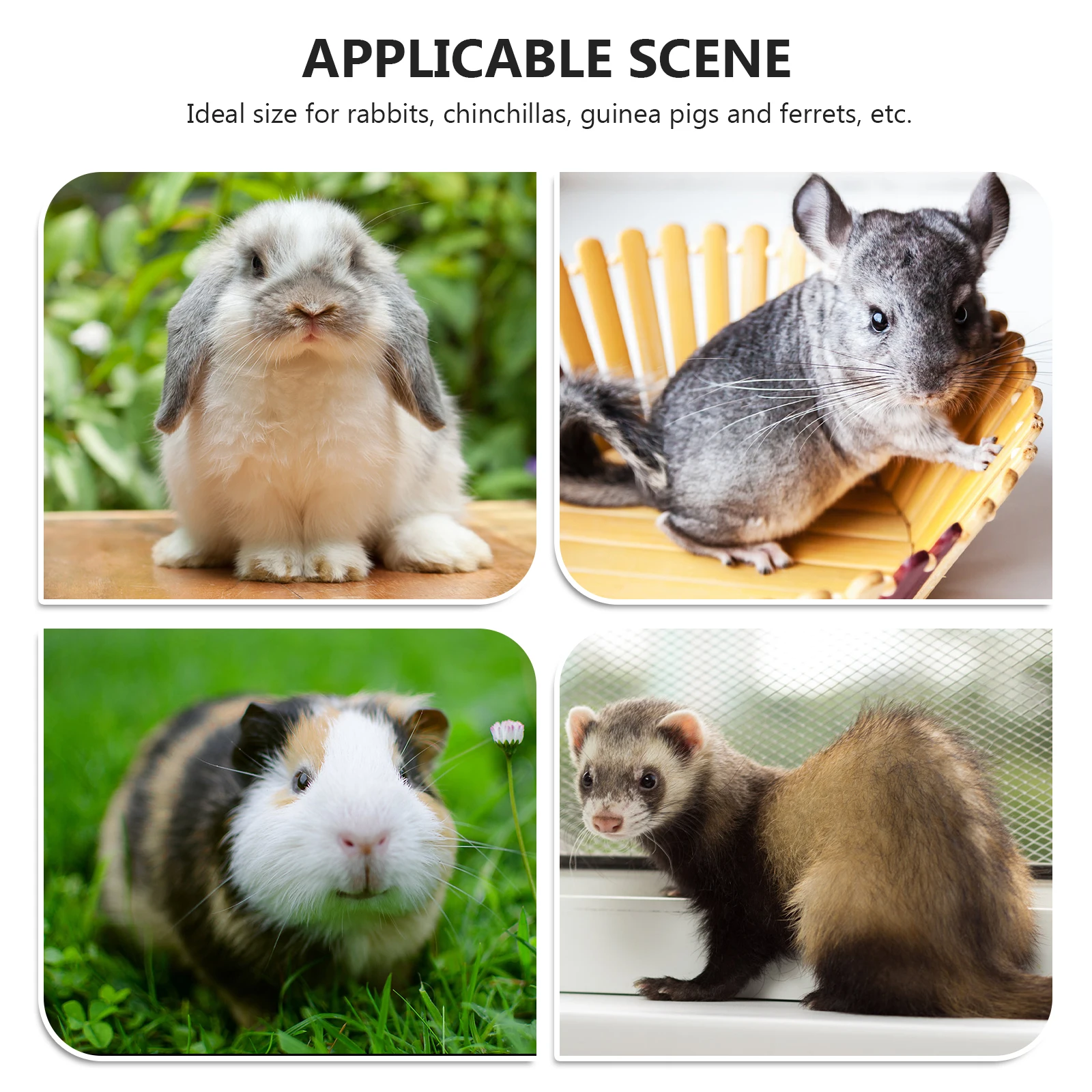 

Pet Rabbit Mini Toilet Durable Detachable Grids Anti-Spraying Urine Cage Accessory For Rabbit Chinchilla Guinea Pig Ferret