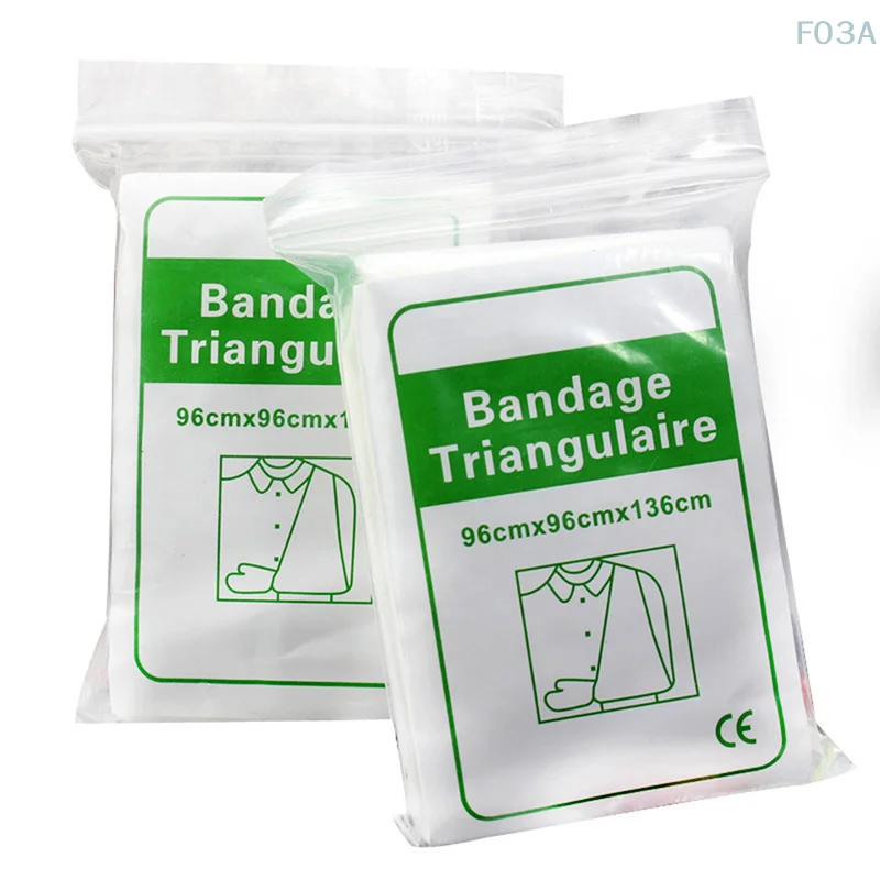 Bandage médical triangulaire, trousse de premiers soins d'urgence, fixation de fracture, accessoires de camping, 1 pièce