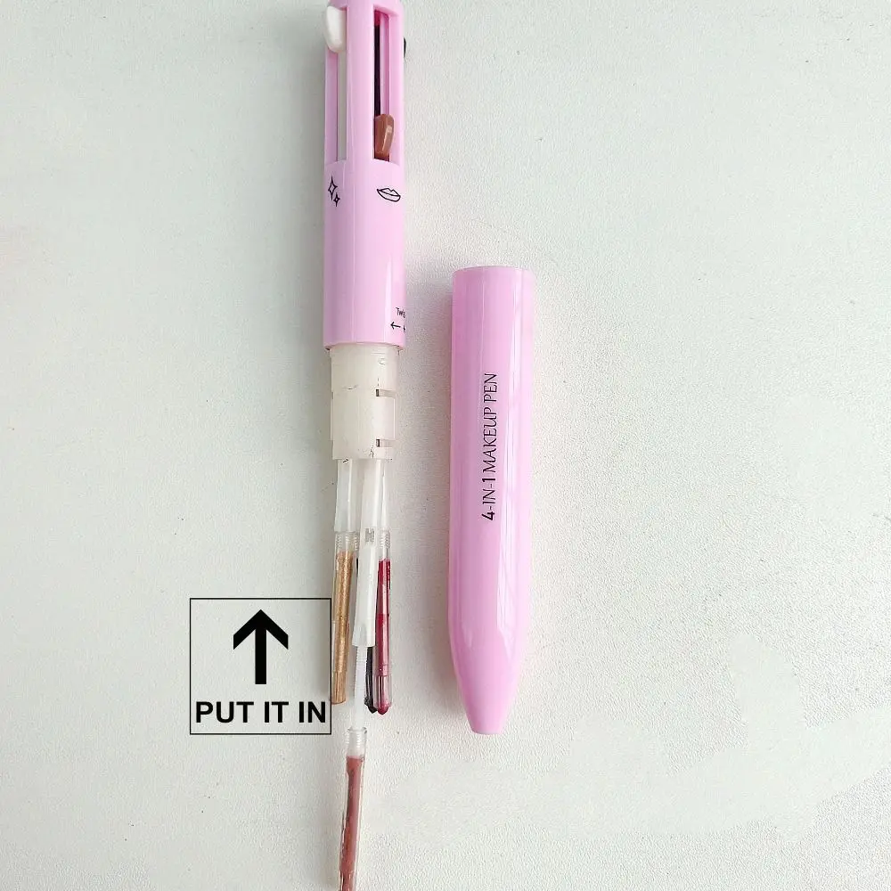 Pen Easy Color Glitter Highlighter Women Long Lasting Eyeliner Pen Lip Liner Pen Eyebrow Pencil Tattoo Marker 4 in1 Makeup Pen