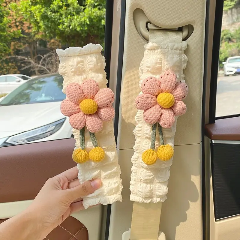 Car with Shoulder Protector,cute Cartoon Safety Belt,anti Pinch Neck, Creative Protective Cover,car Interior Decoration Products