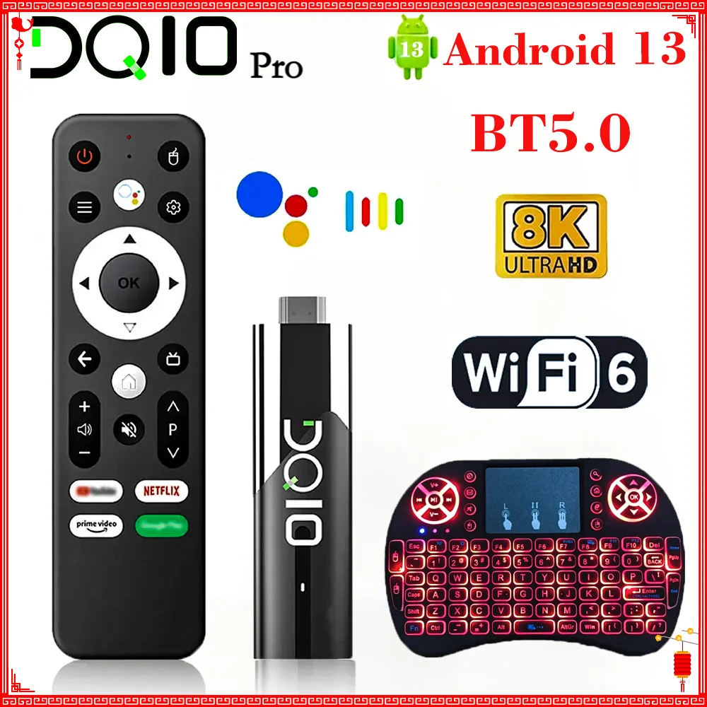 LEMFO Smart TV stick Android13.0 Allwinner H618 BT5.0 Google Voice 8k Wifi6 Youtube Streaming Media Player Android TV Stick