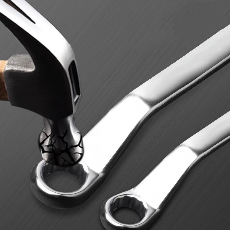 Double-Head Plum Wrench Set Extended Two-in-One Design Mirror Polished Chrome Internal Hex Perfect For Auto Repair