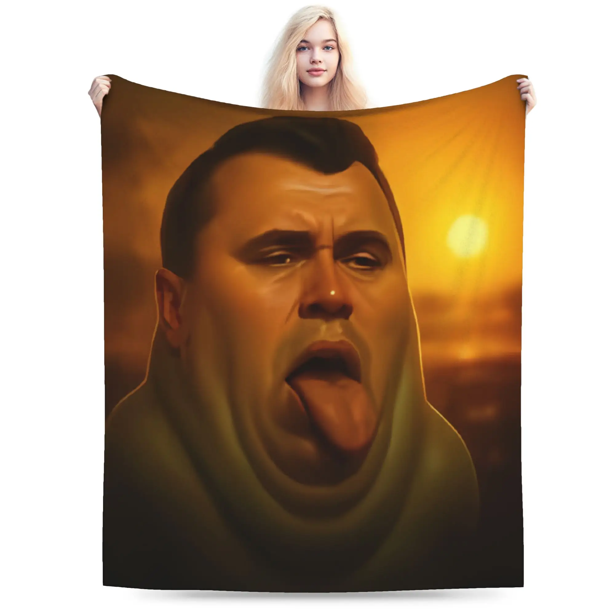 Super Warm Blanket Travel Charlie Kirk Pink Cosplay Portrait Throw Blanket  Flannel Bedspread For Couch Chair Fashion Sofa Bed
