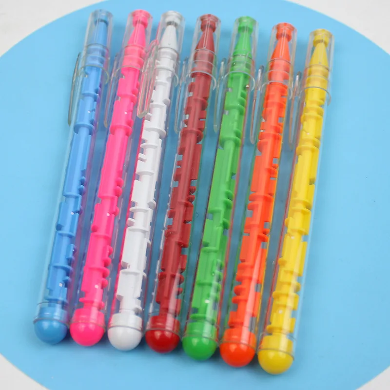 10pcs Novelty Colorful Maze Ballpoint Pen Blue Ink Labyrinth Stationery Students Decompression Toy School Children Party Supply