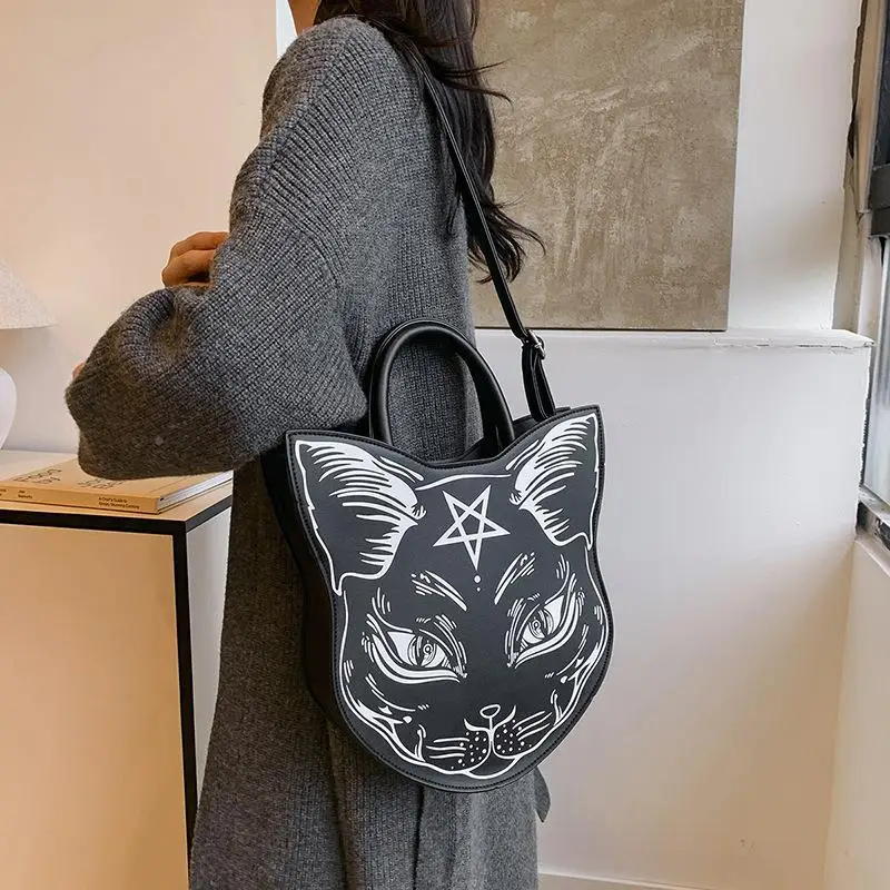 

Новая сумка для подмышек с принтом лица, наклонная сумка через плечо с одним ремешком, модная женская сумка из искусственного материала на Хэллоуин, ежедневное использование