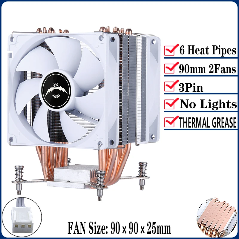 6Heat-pipes 2Fan3pin
