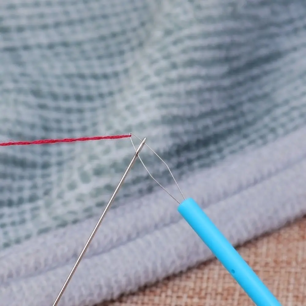 10Pcs Needlework Threading Needle Threaders Embroidery Cross Stitch Sewing Accessories Large Hole Beaded Accessories Long Handle