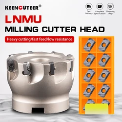 LNMU03 40/50/63/80/100mm fast feed milling cutter head turning tool holder for LNMU0303ZER double-sided fast feed milling insert