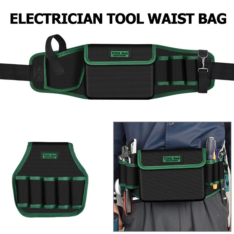 

Многофункциональная сумка на пояс для инструментов электрика, портативная Водонепроницаемая износостойкая сумка из ткани Оксфорд для хранения специального инструмента