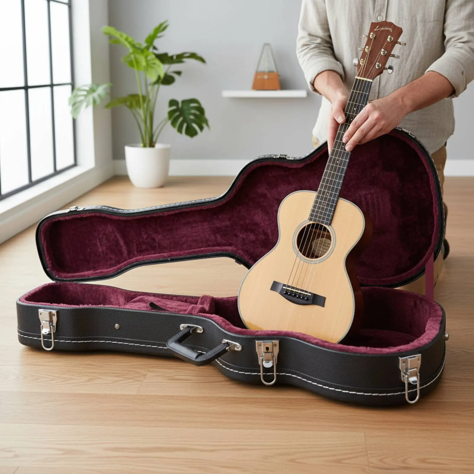 30 Inch Guitar Case Thickened Small Guitar Case Musical Gear Safeguarding Soft Soft Lining for Shipping view 2