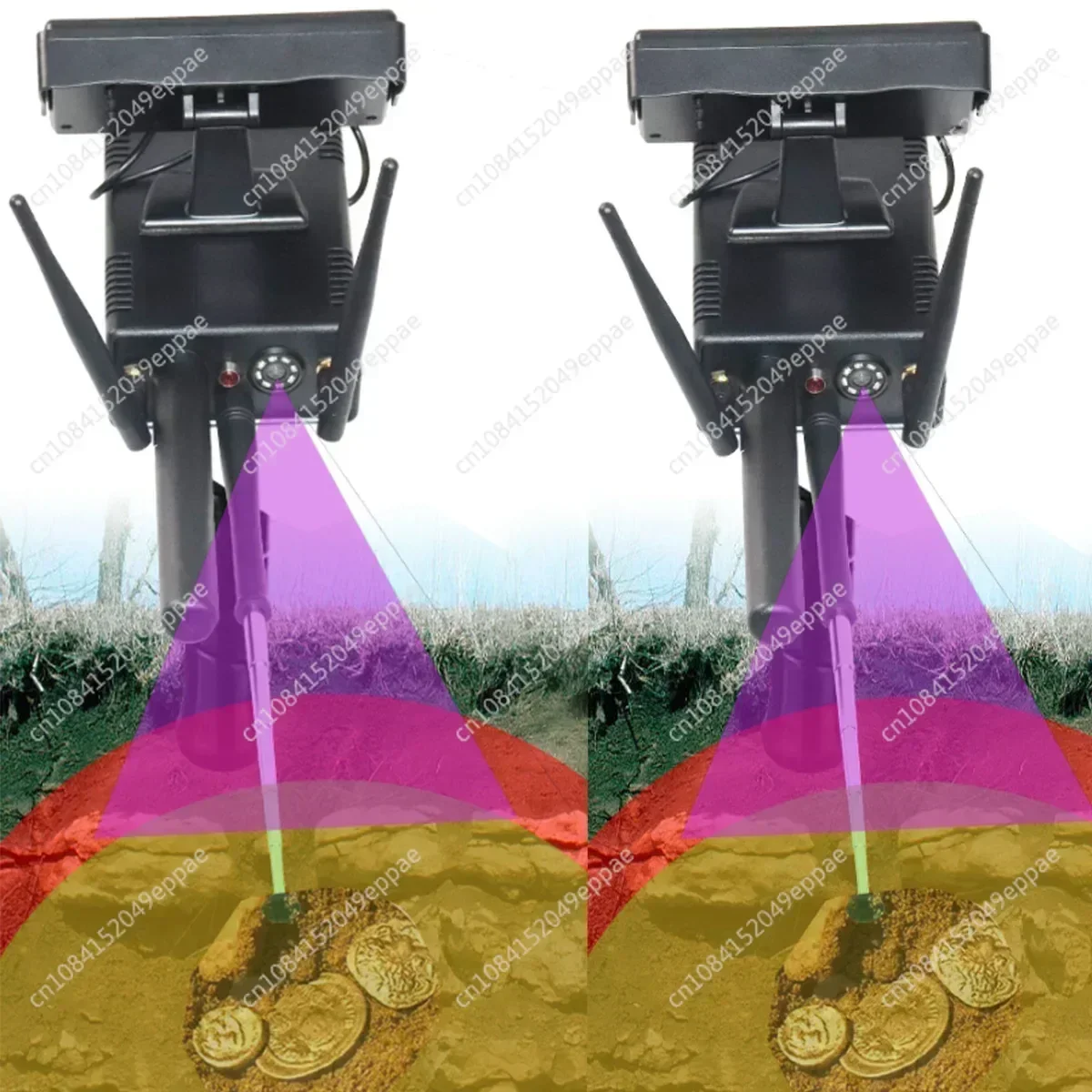 

Screen Underground Gold Metal Detector Remote Gold, Silver, Copper, and Gemstone Detector