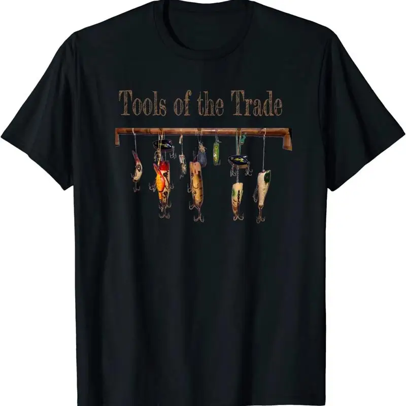 

Новая ограниченная крутая футболка с рыболовными приманками Tools Of The Trade Fish