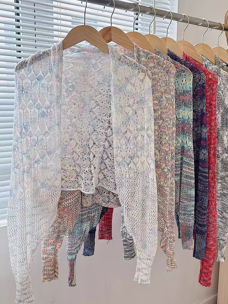 

Новая модная вязаная шаль из ледяного шелка, удобная летняя накидка для женщин, дизайн с шипами из пшеницы, юбка для прямой трансляции, Oute