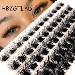 Mix 3D Fluffy Single Cluster Lashes Beauty Cilia Soft Ribbon Strip Segmented Eyelashes Extensions Custom Packaging False Eyelash