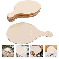 10 Pcs Round Wooden Board Cutting DIY Boards Tray Fruit Mini Chopping Unfinished Drawing Kitchen Serving