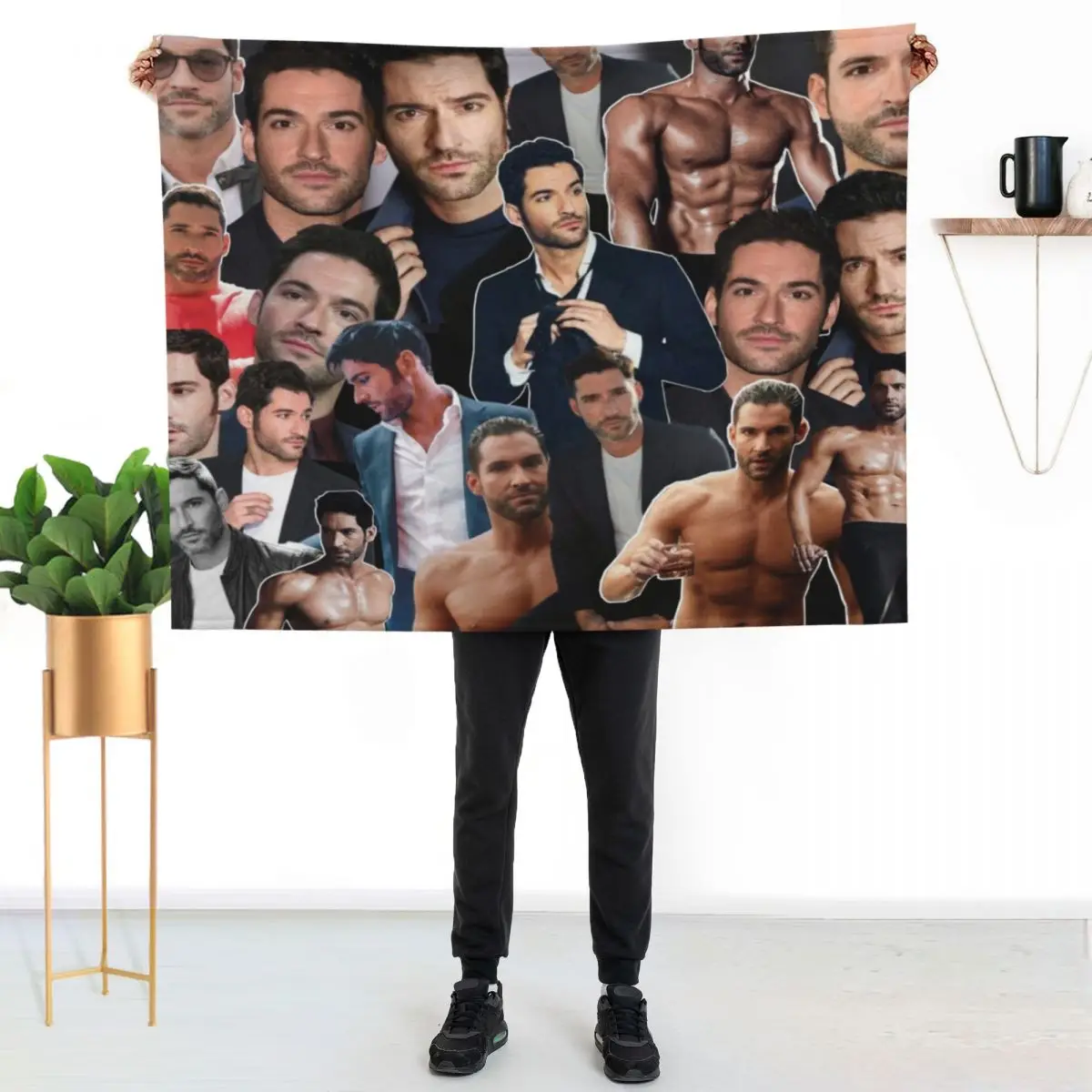 tom ellis photo collage Throw Blanket Decorative Throw Hairys Thins blankets and throws Beautifuls Travel Blankets