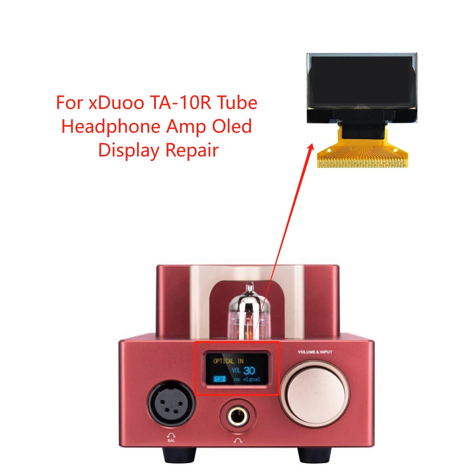 New Oled Display for xDuoo TA-10R Tube Headphone Amp Blue Yellow Font Repair