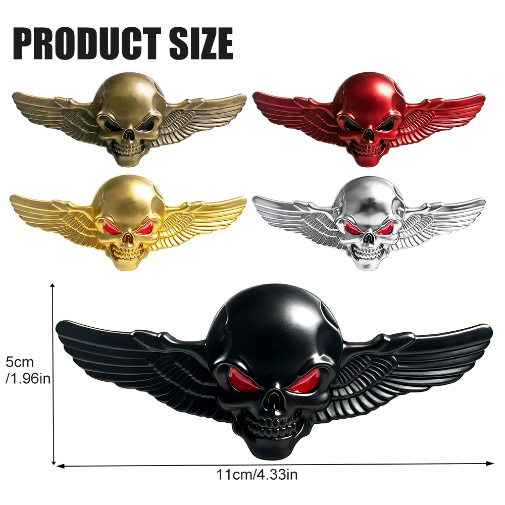 Wings 3D Metal Car Decals with Strong Adhesive, Personalized Decoration Labels Car Badges, Auto Fender Body Embossed Stickers
