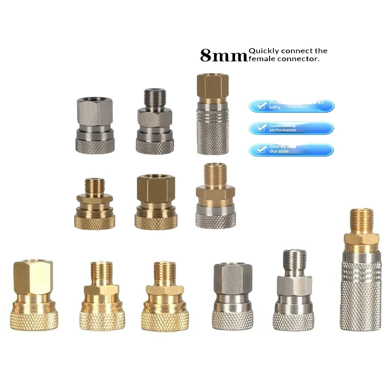 1PCS Plastic Air HPA Soft Extended Air Charging Quick Release Adapter Socket 1/8BSP(G1/8) 8mm Male Nipple Accessories