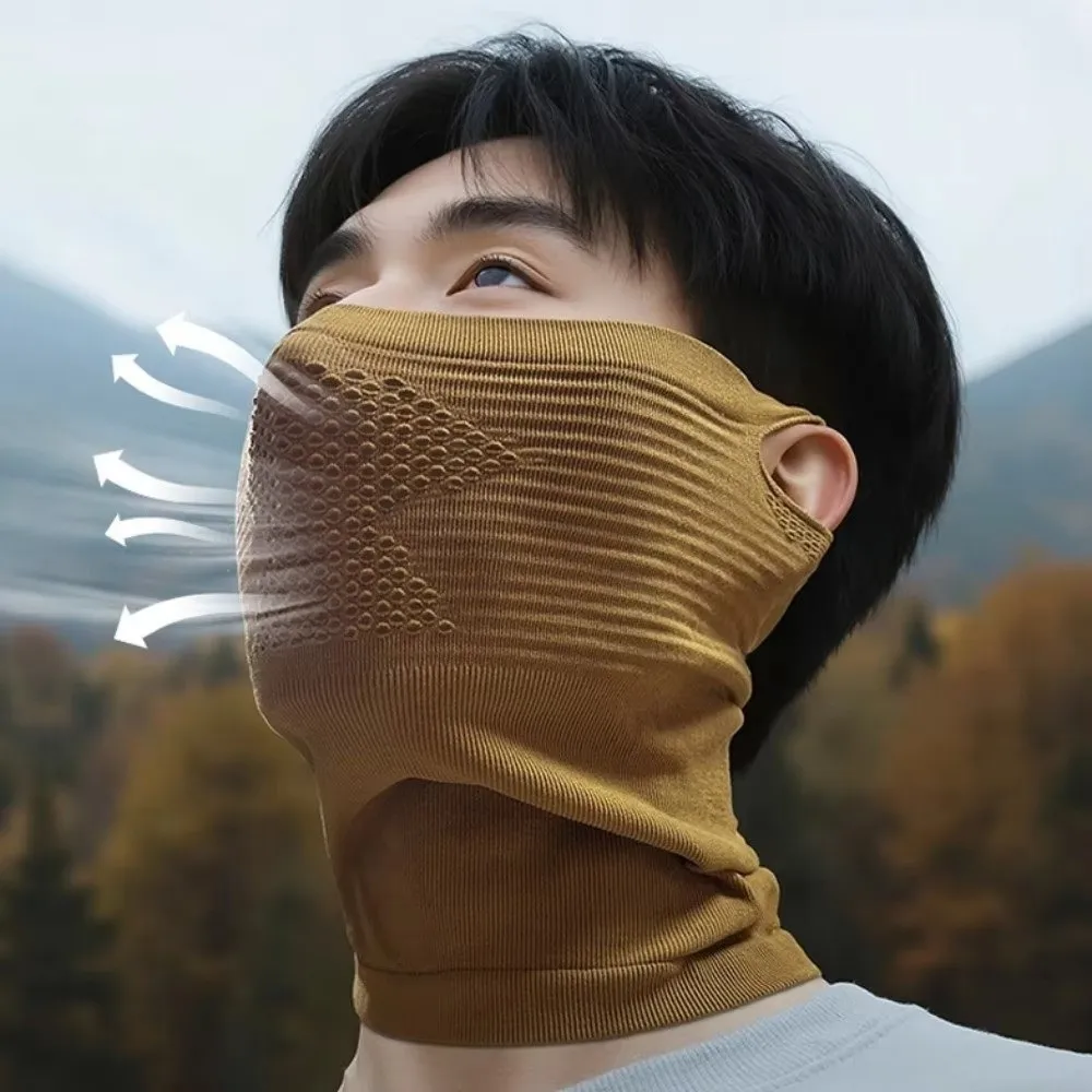 Outdoor Dünne Warme Reitmaske Atmungsaktive Netz-Gesichtsmaske Einfarbige Komfortable Fahrrad-Gesichtsmaske – Detail 7